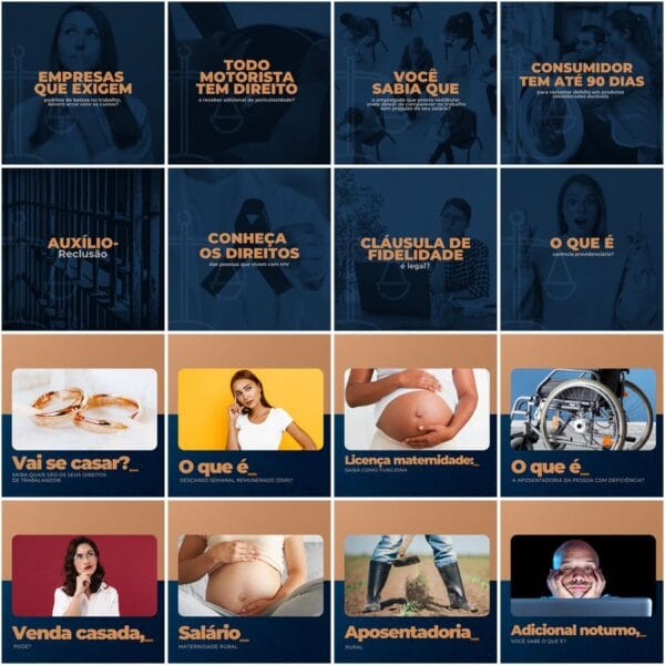 Pack Canva Advogado Advocacia Template Canva 200 Artes + Legendas