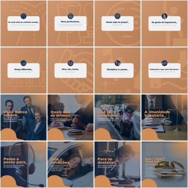 Pack Canva Advogado Advocacia Template Canva 200 Artes + Legendas