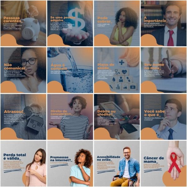 Pack Canva Advogado Advocacia Template Canva 200 Artes + Legendas