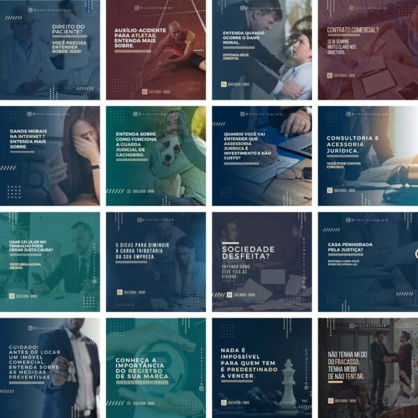 Pack Canva Advogado Template Canva 40 Artes + Bônus