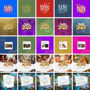 Pack Canva Ano Novo Template Canva 50 Artes + Bônus