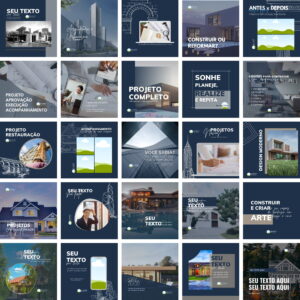 Pack Canva Arquitetos Arquitetura Template Canva 25 Artes + Bônus
