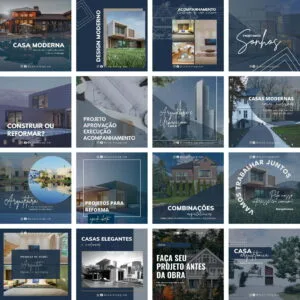 Pack Canva Arquitetura Arquitetos Template Canva 30 Artes + Bônus