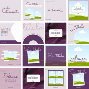Pack Canva Artesanato 3.0 Template Canva 14 Artes + Bônus