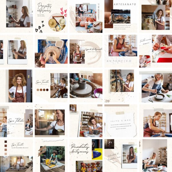 Pack Canva Artesanato Artesão Template Canva 25 Artes + Bônus