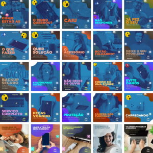 Pack Canva Assistência Técnica de Celular 3.0 Template Canva 100 Artes + Bônus