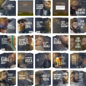 Pack Canva Barbearia Cabeleireiro Template Canva 50 Artes + Bônus