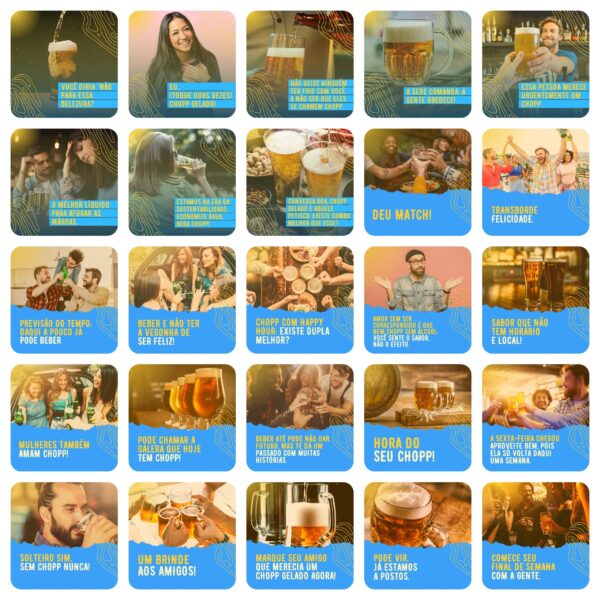 Pack Canva Bares Bar Cervejaria Template Canva 200 Artes + Legendas