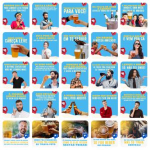 Pack Canva Bares Bar Cervejaria Template Canva 200 Artes + Legendas