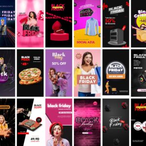 Pack Canva Black Friday Storie Template Canva 20 Artes + Bônus