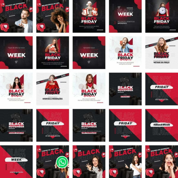 Pack Canva Black Friday Template Canva 200 Artes + Bônus