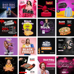 Pack Canva Black Friday Template Canva 40 Artes + Bônus