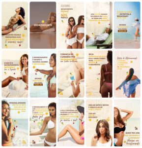 Pack Canva Bronzeamento Template Canva 29 Artes Storie + Bônus