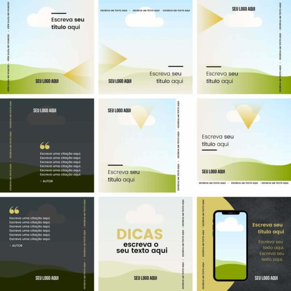 Pack Canva Business Empresarial Template Canva 12 Artes + Bônus