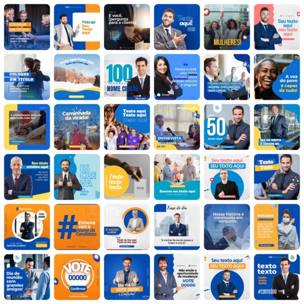 Pack Canva Campanha Política Eleições Template Canva 230 Artes + Bônus