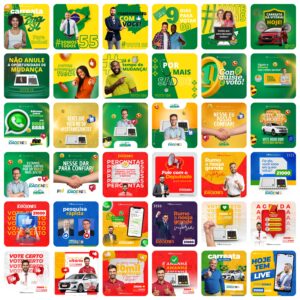 Pack Canva Campanha Política Eleições Template Canva 230 Artes + Bônus