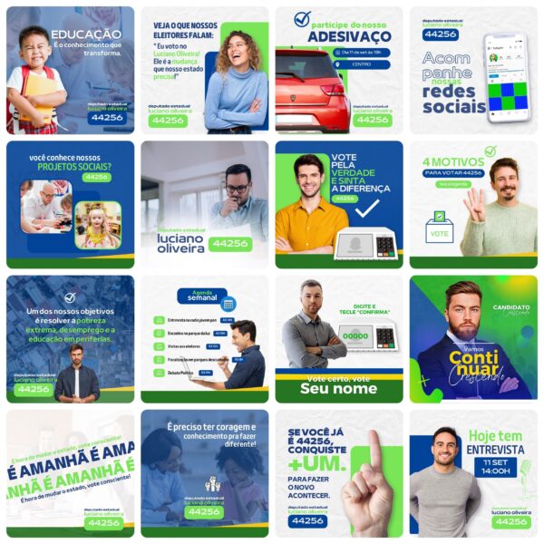 Pack Canva Campanha Política Eleições Template Canva 50 Artes + Bônus