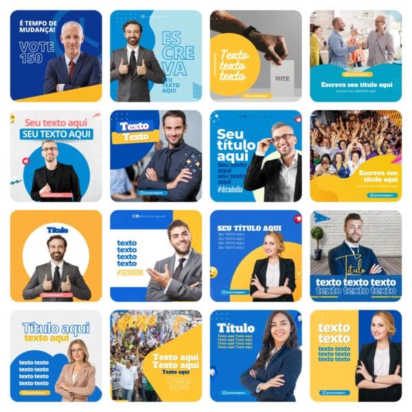 Pack Canva Campanha Política Template Canva 70 Artes + Bônus
