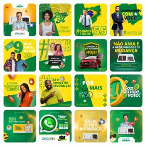 Pack Canva Campanha Política Template Canva 70 Artes + Bônus