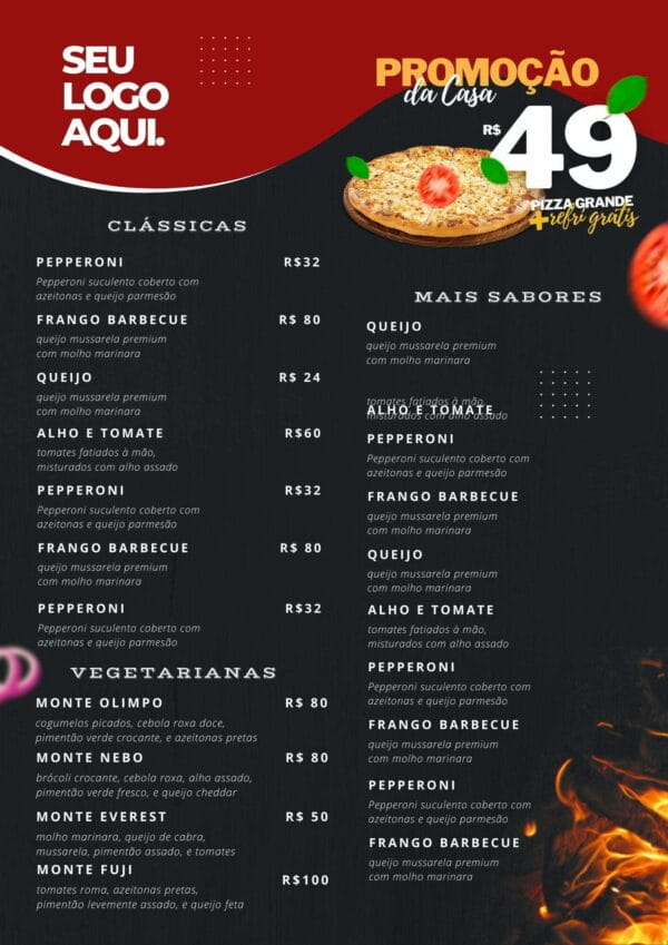 Pack Canva Cardápios Menus Template Canva 10 Artes
