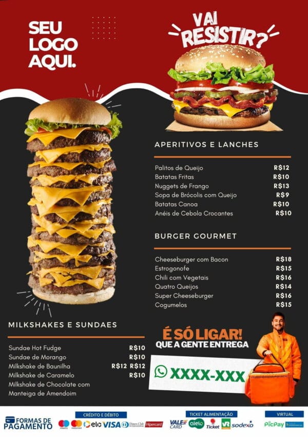 Pack Canva Cardápios Menus Template Canva 10 Artes