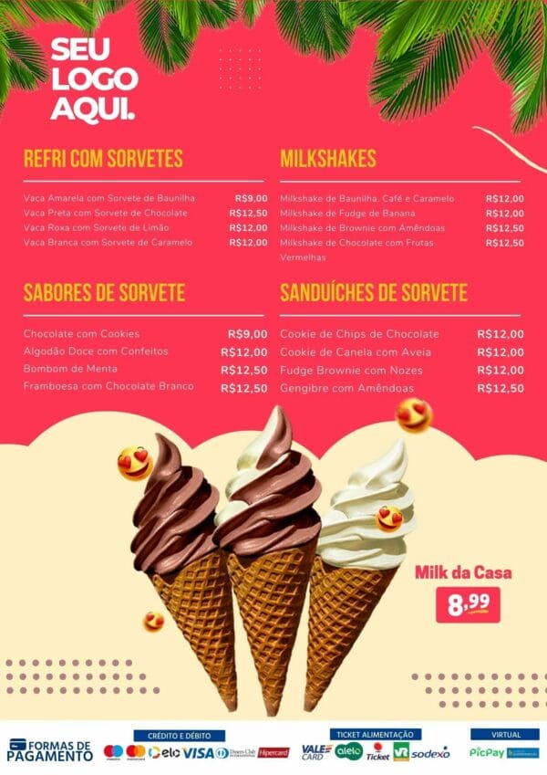 Pack Canva Cardápios Menus Template Canva 10 Artes