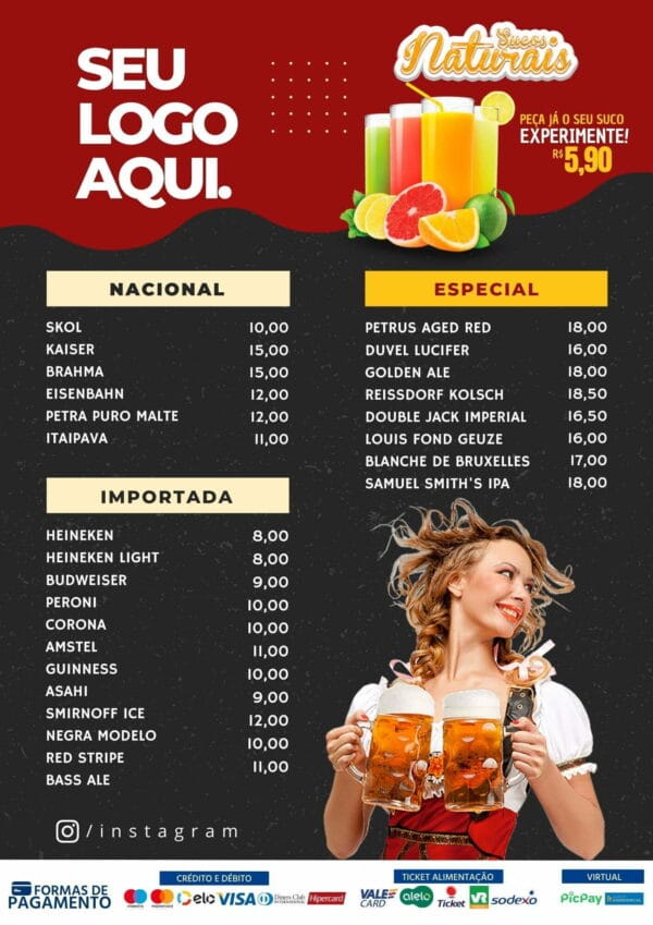 Pack Canva Cardápios Menus Template Canva 10 Artes