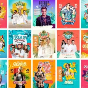 Pack Canva Carnaval Template Canva 24 Artes + Bônus