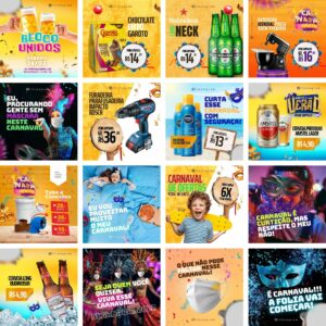 Pack Canva Carnaval Template Canva 45 Artes + Bônus