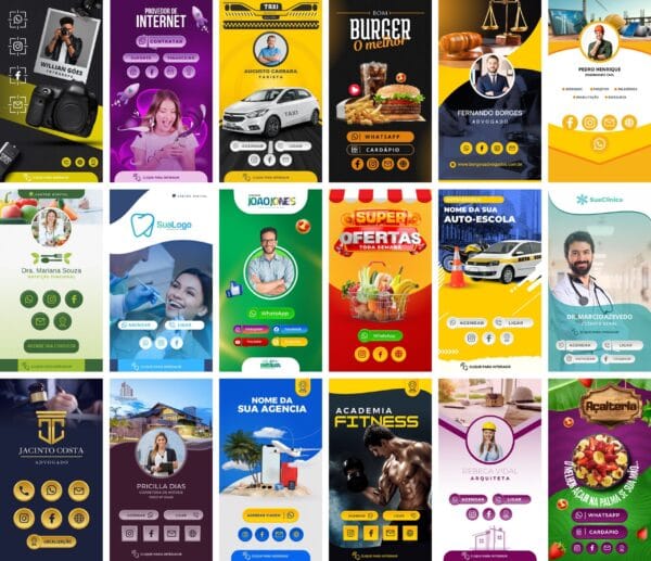 Pack Canva Cartão Interativo Virtual Template Canva 40 Artes + Bônus