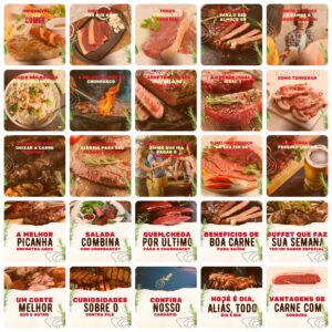 Pack Canva Churrascaria Template Canva 200 Artes + Legendas