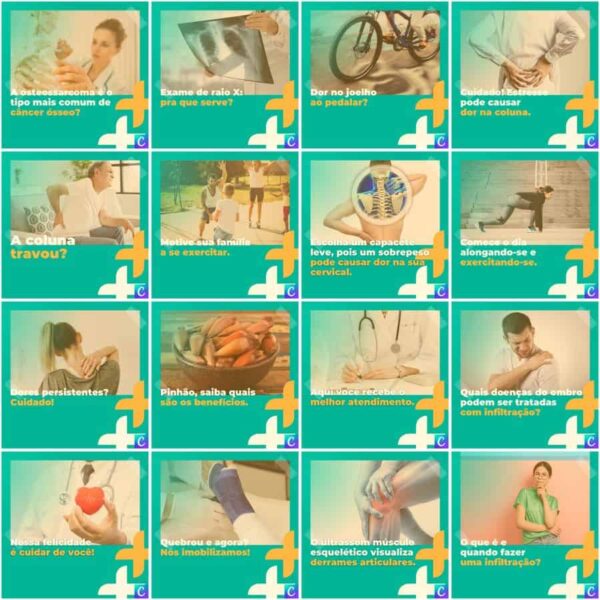 Pack Canva Clinicas Medica Template Canva 200 Artes + Legendas