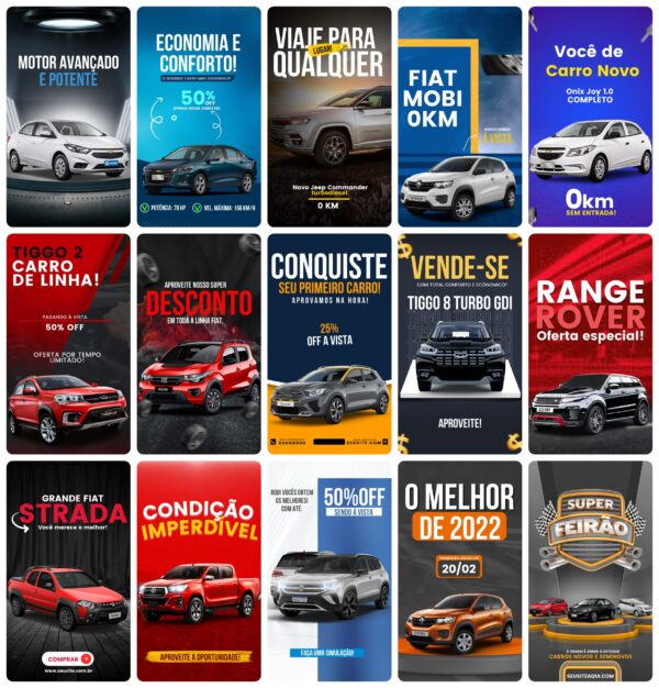 Pack Canva Concessionária Template Canva 25 Artes Storie + Bônus