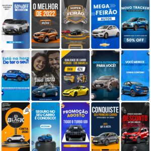 Pack Canva Concessionária Template Canva 25 Artes Storie + Bônus