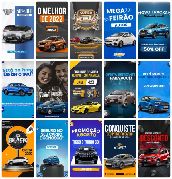 Pack Canva Concessionária Template Canva 25 Artes Storie + Bônus