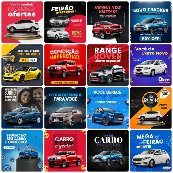 Pack Canva Concessionária Template Canva 30 Artes + Bônus