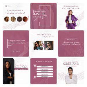 Pack Canva Consultora de Imagens Template Canva 30 Artes + Bônus