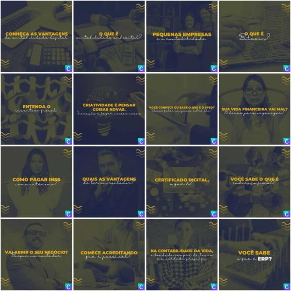 Pack Canva Contabilidade Template Canva 200 Artes + Legendas