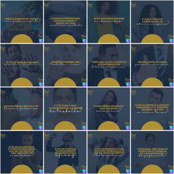 Pack Canva Contabilidade Template Canva 200 Artes + Legendas
