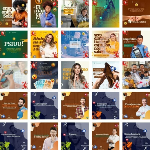 Pack Canva Contabilidade Template Canva 230 Artes + Bônus