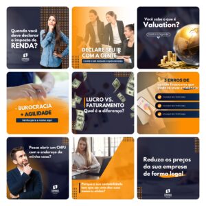 Pack Canva Contabilidade Template Canva 30 Artes + Bônus