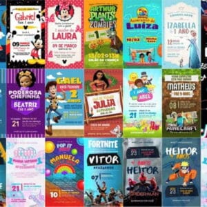 Pack Canva Convites Digitais 20 Artes