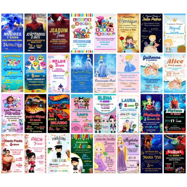 Pack Canva Convites Digitais 415 Templates Editáveis