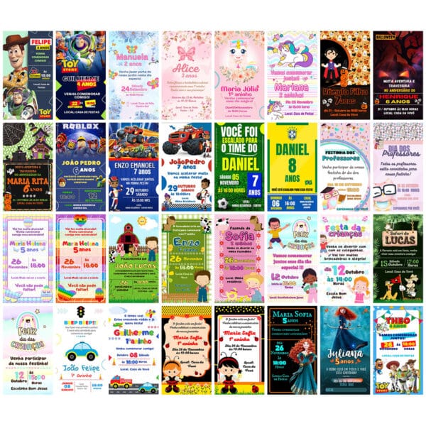 Pack Canva Convites Digitais 415 Templates Editáveis