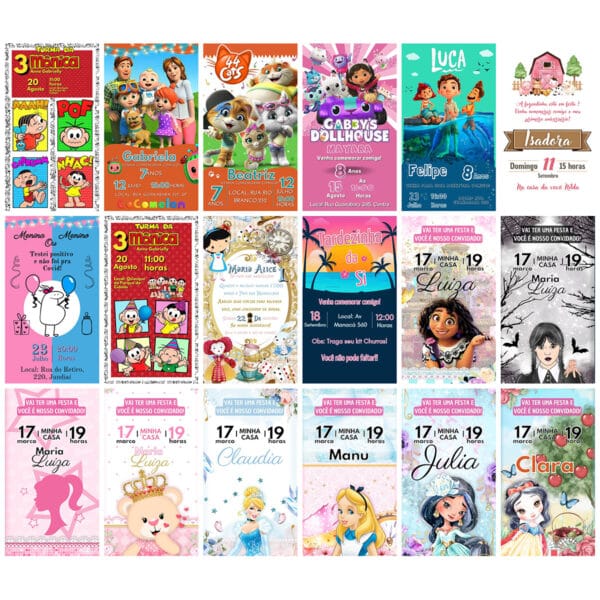 Pack Canva Convites Digitais 415 Templates Editáveis