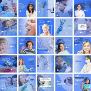 Pack Canva Dentista Odonto 2.0 Template Canva 25 Artes + Bônus