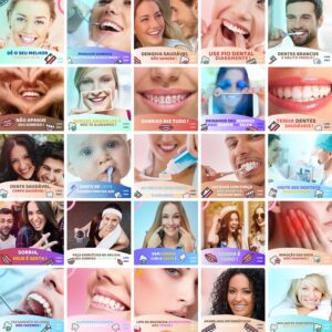 Pack Canva Dentista Odonto 3.0 Template Canva 50 Artes + Bônus
