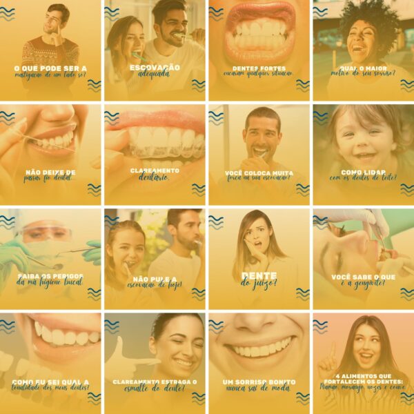 Pack Canva Dentista Odonto Template Canva 200 Artes + Legendas