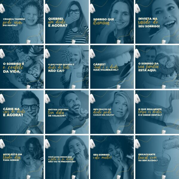 Pack Canva Dentista Odonto Template Canva 200 Artes + Legendas