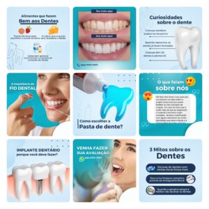 Pack Canva Dentista Odonto Template Canva 30 Artes + Bônus
